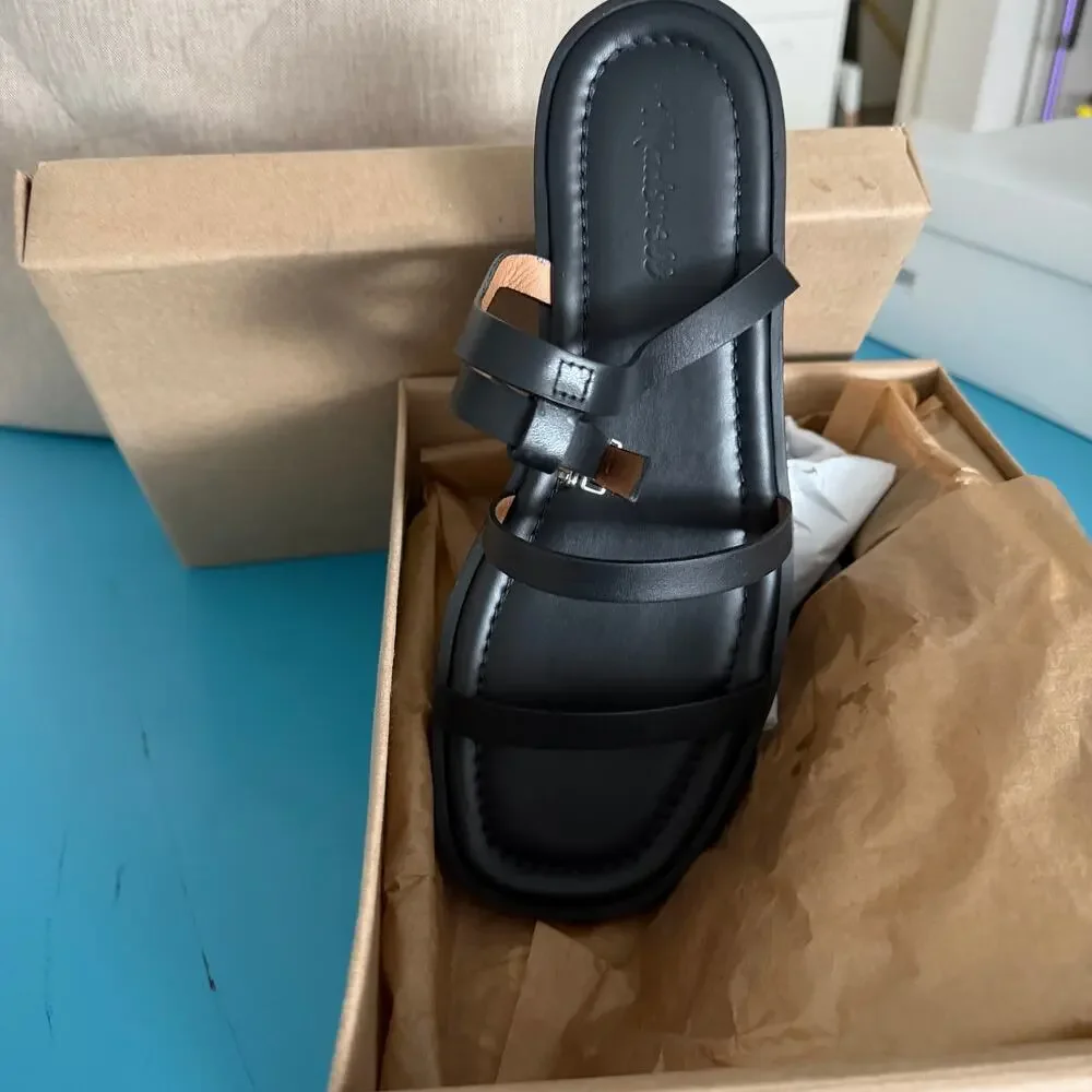 Madewell 10 Double Strap Vachetta Leather Sandal - Picture 2 of 7
